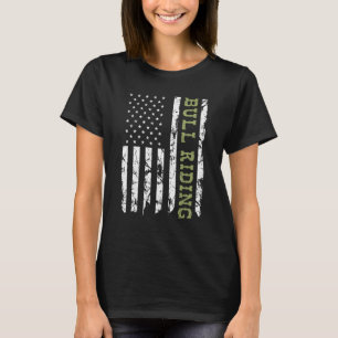Bull Riding American Flag Rodeo 4. Juli Patrio T-Shirt