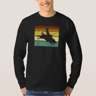 Bull Riding Rodeo Cowboy Jaripeo Retro Bull Rider T-Shirt