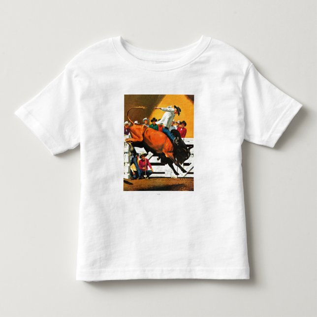 Bull Riding von Fred Ludekens Kleinkind T-shirt (Vorderseite)