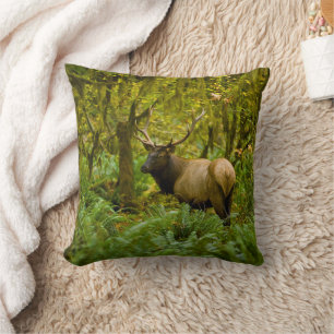 Bull Roosevelt Elk Kissen