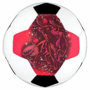 Bull Running Soccer Ball