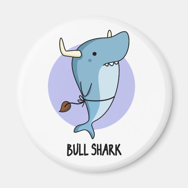 Bull Shark Funny Animal Shark Pub Magnet (Vorne)