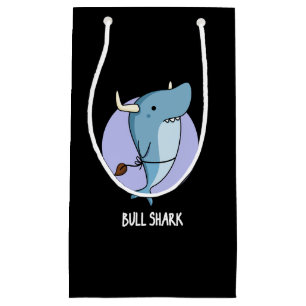 Bull Shark Funny Animal Shark Pun Dark BG Kleine Geschenktüte