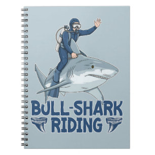 Bull Shark Reiten Notizblock