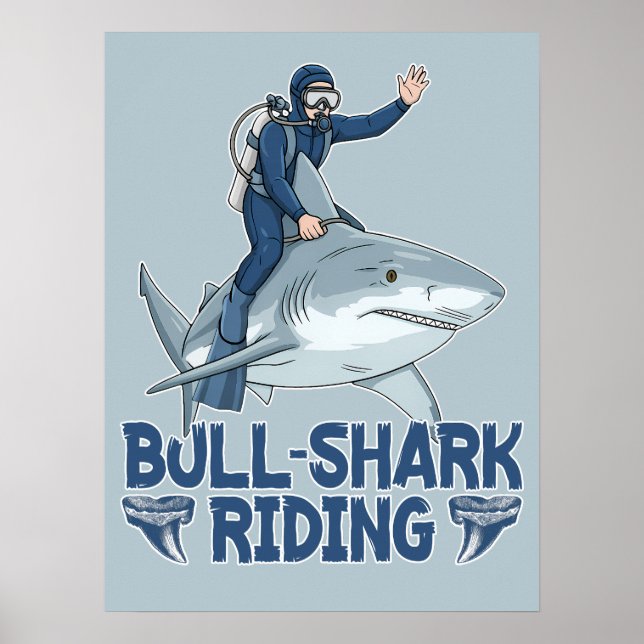Bull Shark Reiten Poster (Vorne)