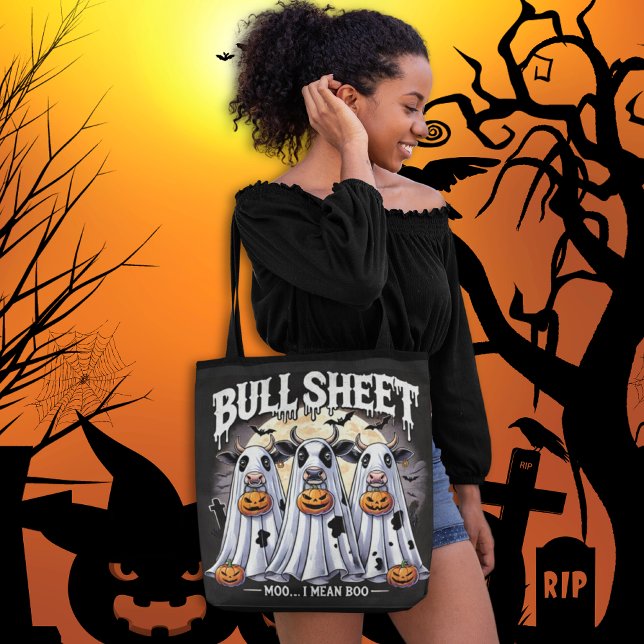 Bull Sheet / Bullen - Sonniges Halloween Tasche (Bull Sheet / Cow Funny Halloween Tote Bag)