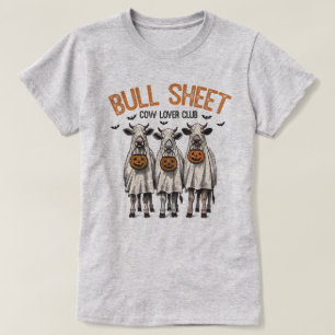 Bull Sheet Cow Lover Club Niedliche Kühe Halloween T-Shirt