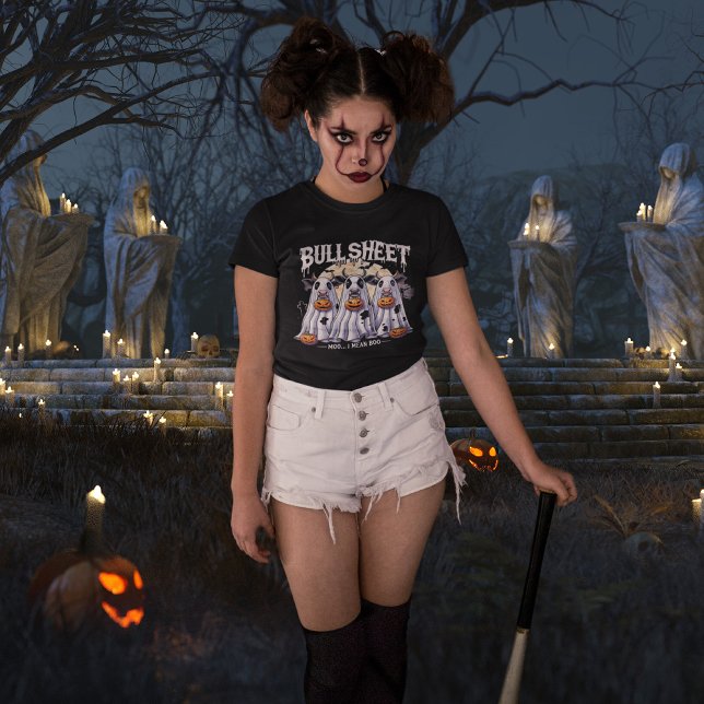 Bull Sheet moo / Funny Bulls Halloween Girls T-Shirt (Bull Sheet moo / Funny bulls Halloween girls T-Shirt)