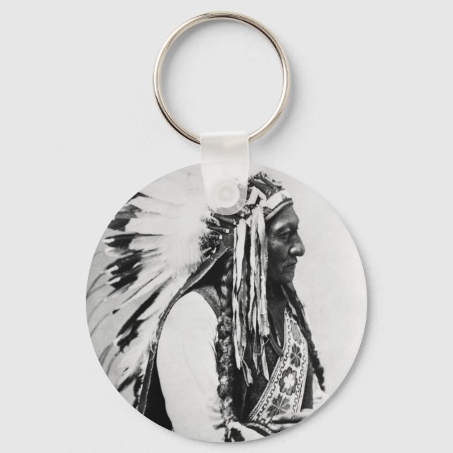 Bull sitzend, ein Hunkpapa-Sioux Schlüsselanhänger (Vorderseite)