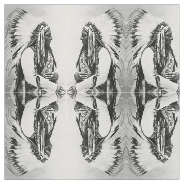 Bull sitzend, ein Hunkpapa-Sioux Stoff (Muster)