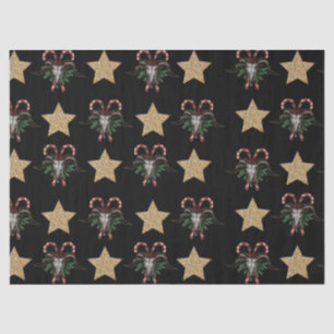 Bull Skull and Candy Cane Tissue Paper Seidenpapier