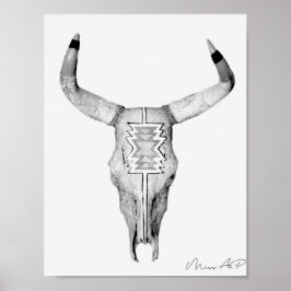 Bull Skull Poster