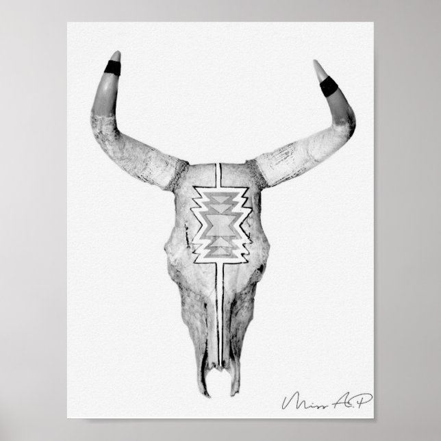 Bull Skull Poster (Vorne)