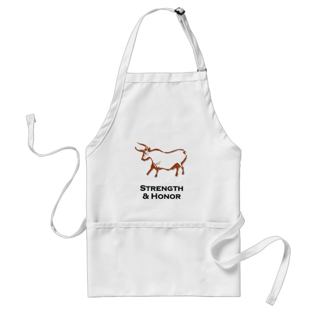 Bull Stärke und Ehrenbraun Shirt Schürze (Vorne)