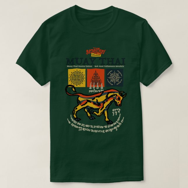 Bull Tattoo Muay Thai Sak Yant T-Shirt (Design vorne)
