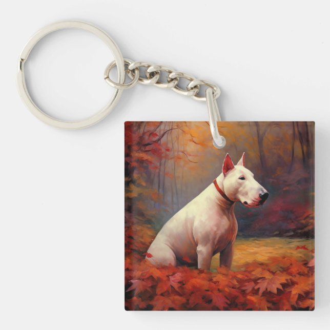 Bull Terrier à l'automne Leaves automne Inspire (Devant)