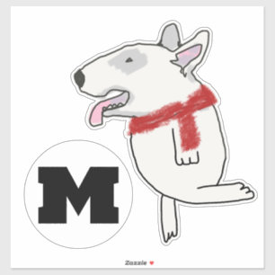 Bull Terrier aime voyager Sticker