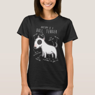 Bull Terrier Anatomie Niedlich Pet Bully Dog Mama  T-Shirt