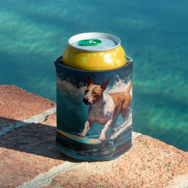 Bull Terrier Beach Surfanstrich Dosenkühler (In Situ Pool)