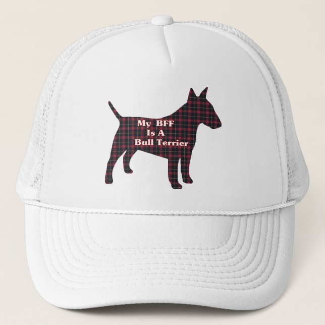 Bull Terrier BESTE FREUNDIN Hat Truckerkappe (Vorderseite)