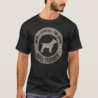 Bull Terrier Brave Nervenkitzel Liebend Vintager H T-Shirt