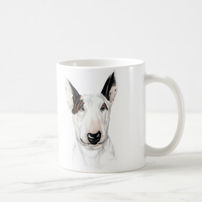Bull Terrier Bust Kaffeetasse (Rechts)