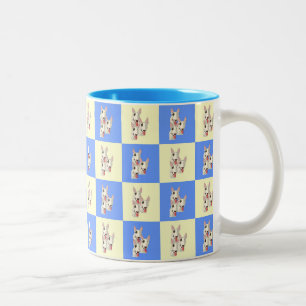 Bull Terrier Checkered Tasse