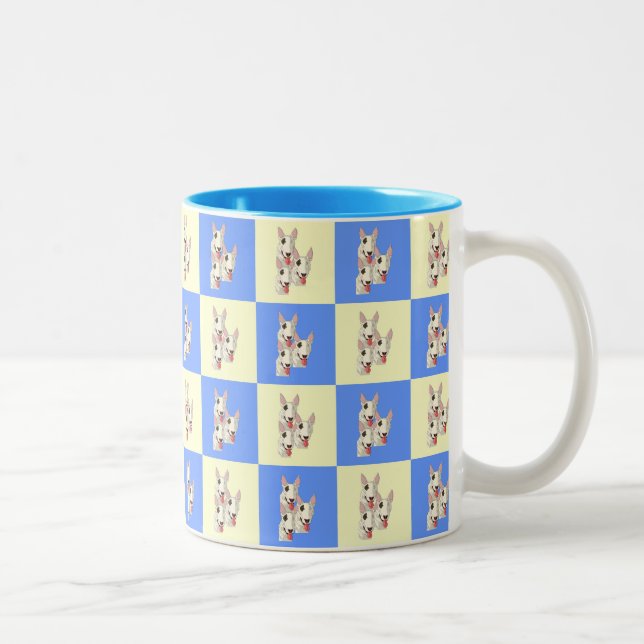Bull Terrier Checkered Tasse (Rechts)