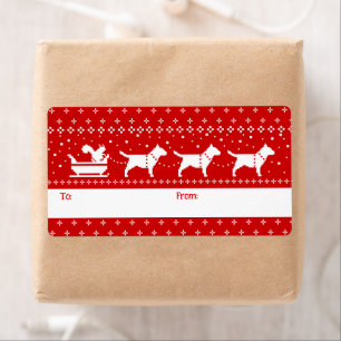 Bull Terrier Christmas Schlitten Hunde Urlaub