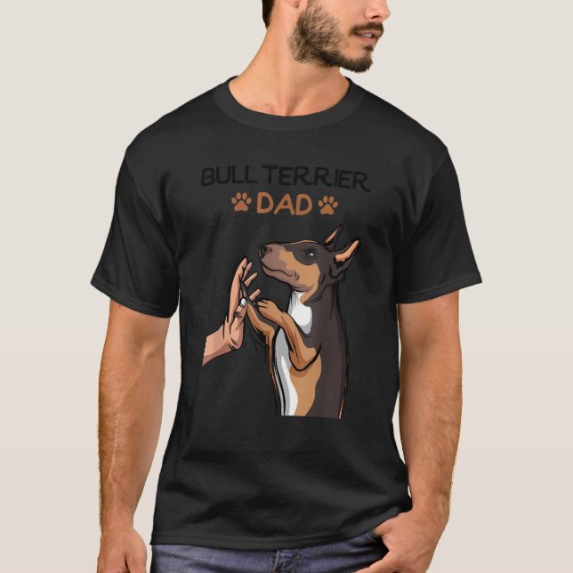 Bull Terrier Dad Bully Dog Lover Men  T-Shirt (Vorderseite)