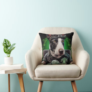Bull Terrier Dog Fahrrad St. Patrick's Day Kissen