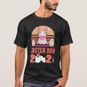 Bull Terrier Dog Gesichtsmaske Bunny Egg Ostertag  T-Shirt
