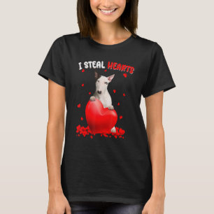 Bull Terrier Dog I Steal Hearts Niedlicher Valenti T-Shirt