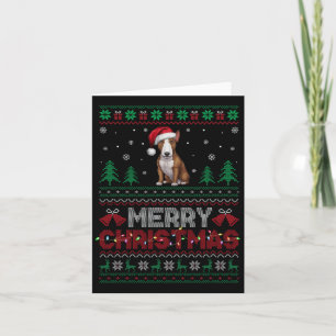 Bull Terrier Dog Lovers Weihnachtsmannmütze Weihna Karte
