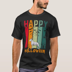 Bull Terrier Dog Retro Stil Halloween Abendessen P T-Shirt
