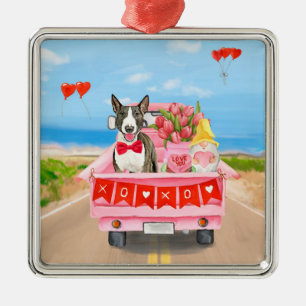 Bull Terrier Dog Valentine's Day Lkw Herz Ornament Aus Metall