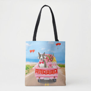 Bull Terrier Dog Valentine's Day Lkw Herz Tasche