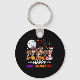 Bull Terrier Dog Weihnachten glücklich Hallothankm Schlüsselanhänger