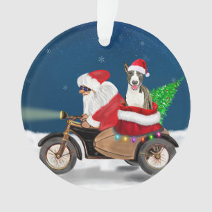 Bull Terrier Dog Weihnachtsmann Ornament