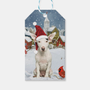 Bull Terrier Dog Winter Wunderland Weihnachtsfreud Geschenkanhänger