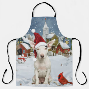 Bull Terrier Dog Winter Wunderland Weihnachtsfreud Schürze