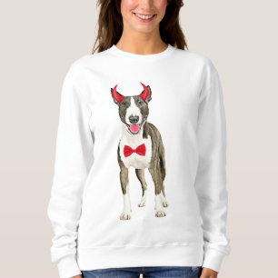 Bull Terrier Dog zu Halloween Sweatshirt