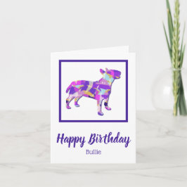Bull Terrier English Dog Silhouette PPY&B Geburtst Karte