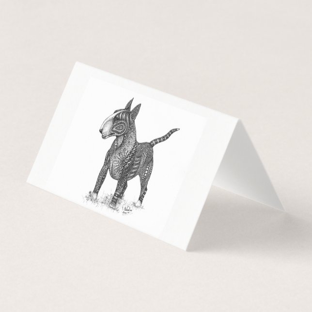 Bull Terrier Faltkarte (Vorderseite)