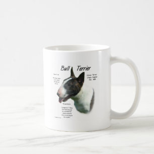 Bull Terrier (farbig) History Design Kaffeetasse