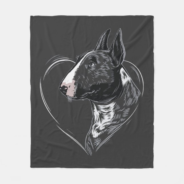 Bull Terrier   Fleecedecke (Vorderseite)