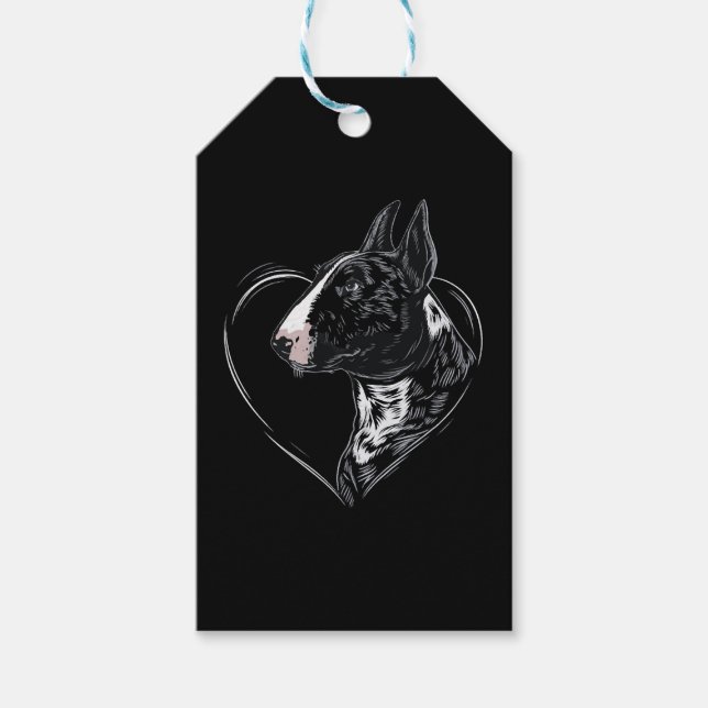 Bull Terrier Geschenkanhänger (Vorderseite)