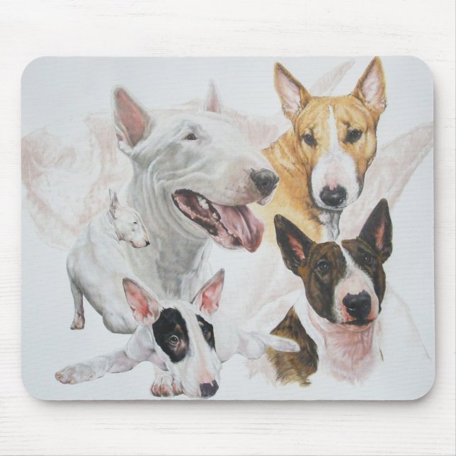 Bull Terrier Ghost Mousepad (Vorne)