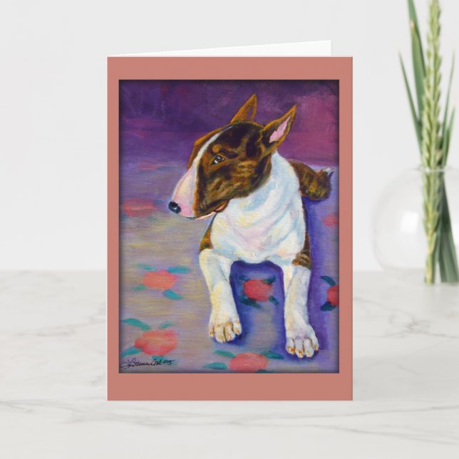 Bull Terrier Grußkarten Karte (Vorderseite)
