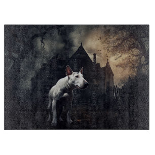 Bull Terrier Halloween Beängstigend Schneidebrett